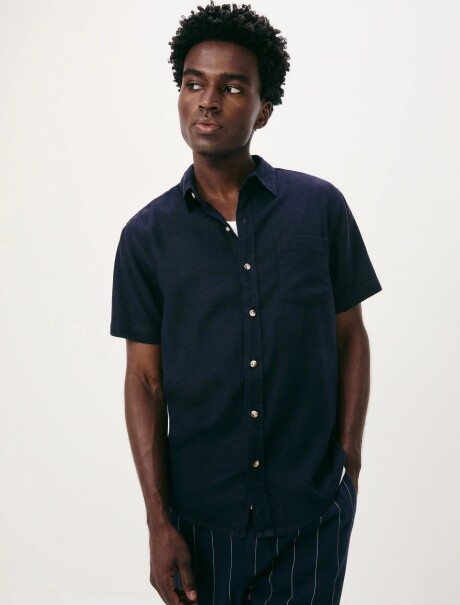 CAMISA MANGA CORTA AZUL