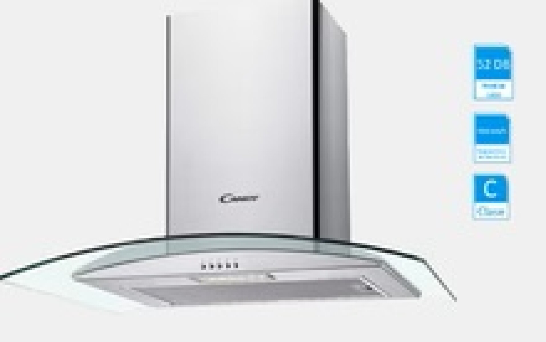 Campana Extractora Candy CGM64/1X de Vidrio Curvo de 60CM 