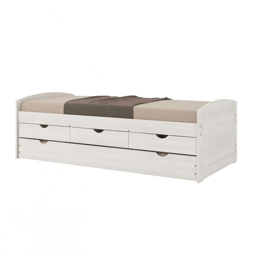 Cama Marinera Madera Maciza Con Cajones - Ulli BlANCO