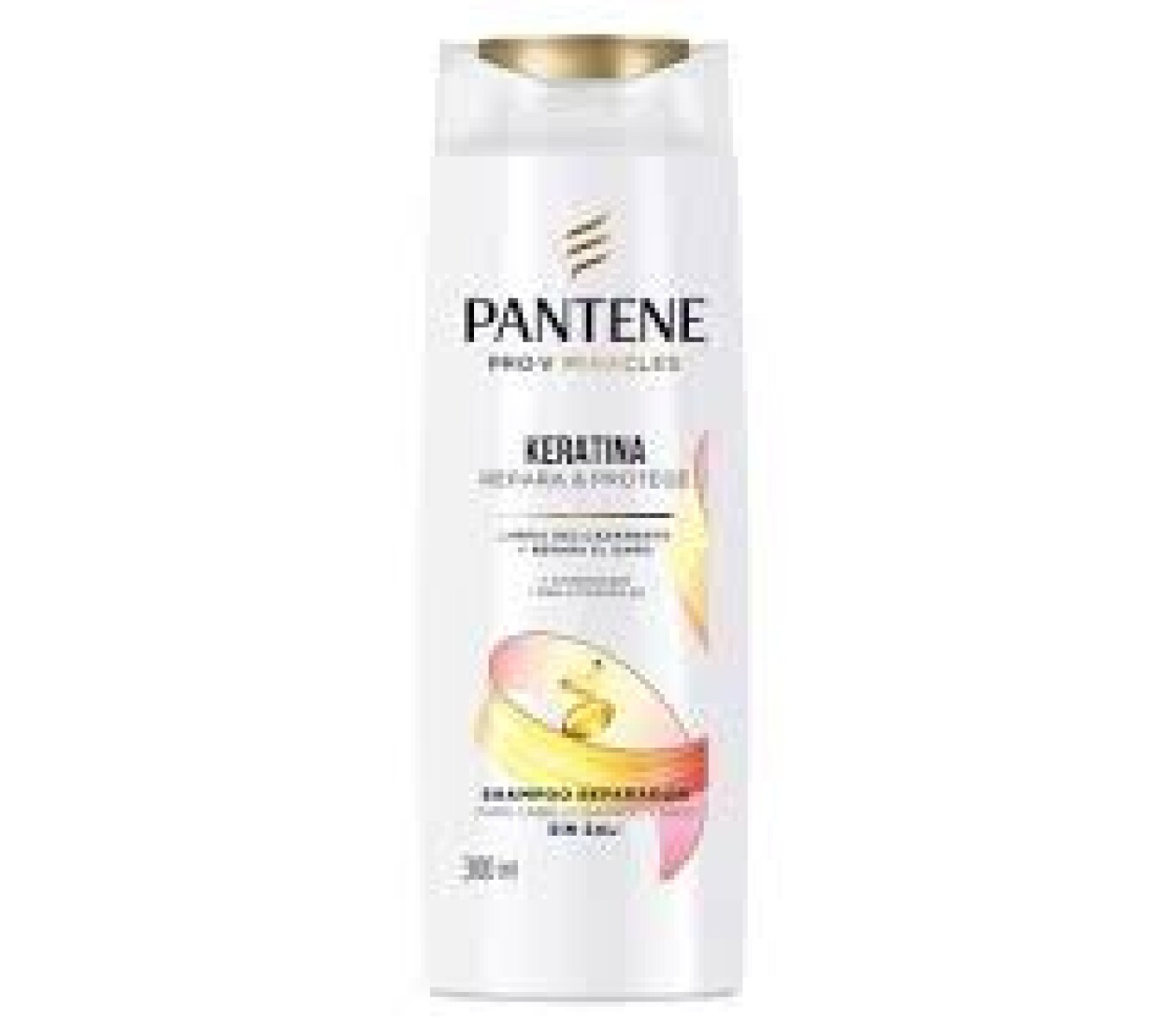 Pantene Shampoo Keratina Repara & Protege 300 ml | Cabello Fuerte y Brillante 