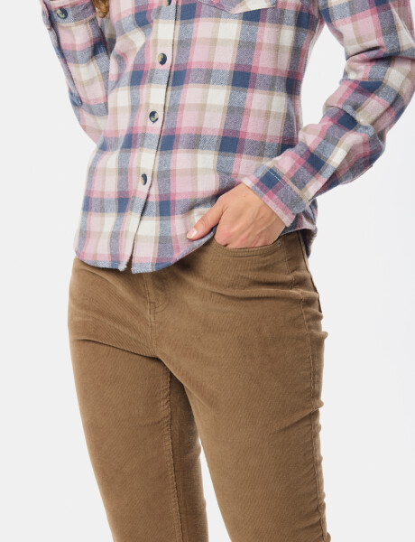 PANTALON DE PANA CON SPANDEX Beige