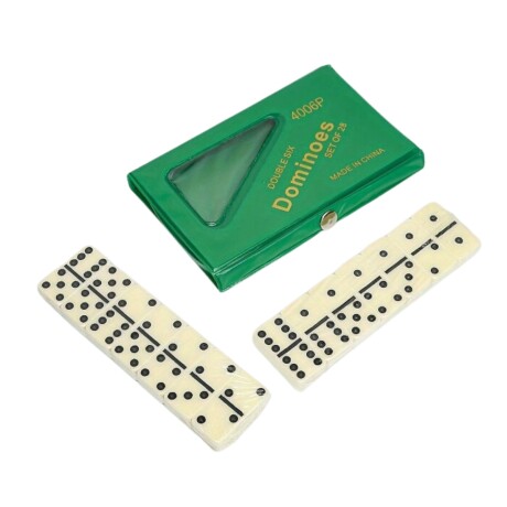 Juego de Mesa Domino Clásico con Estuche VERDE