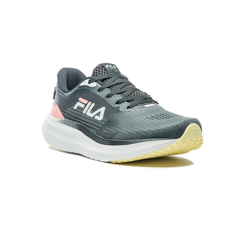 Championes Mujer Running Fila Racer Sky Negro-Amarillo