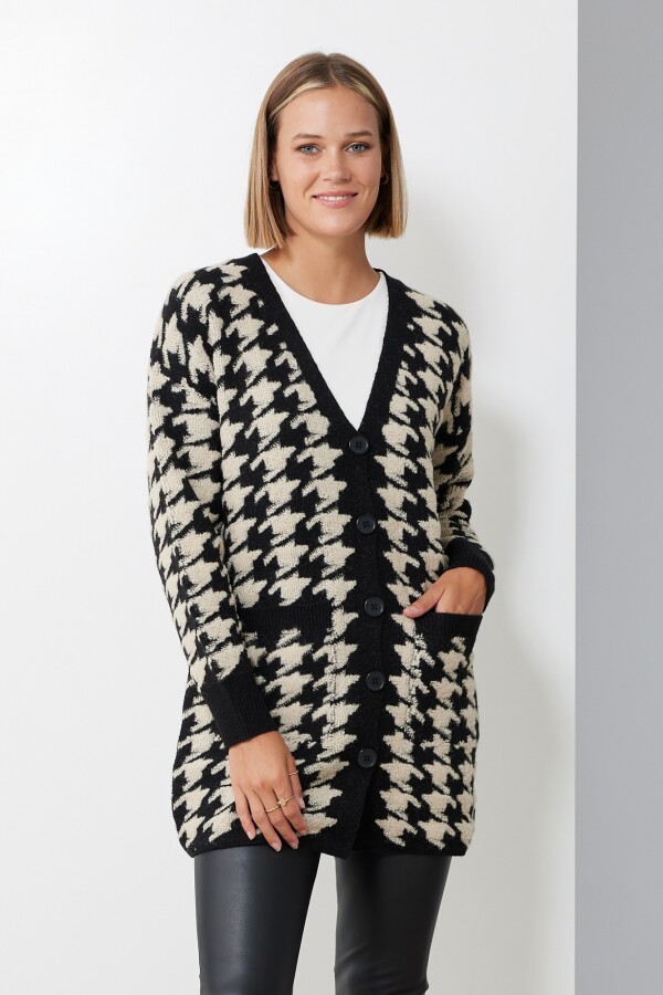 Cardigan Gales NEGRO/BEIGE