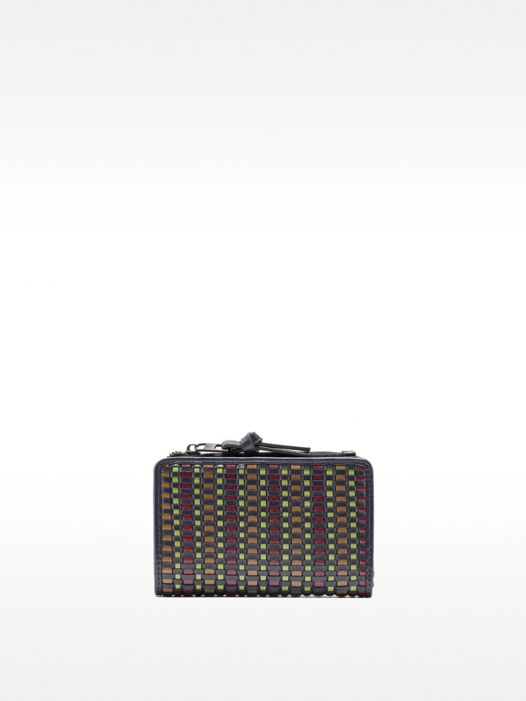 Cartera Con Trenzado Multicolor azul-marino