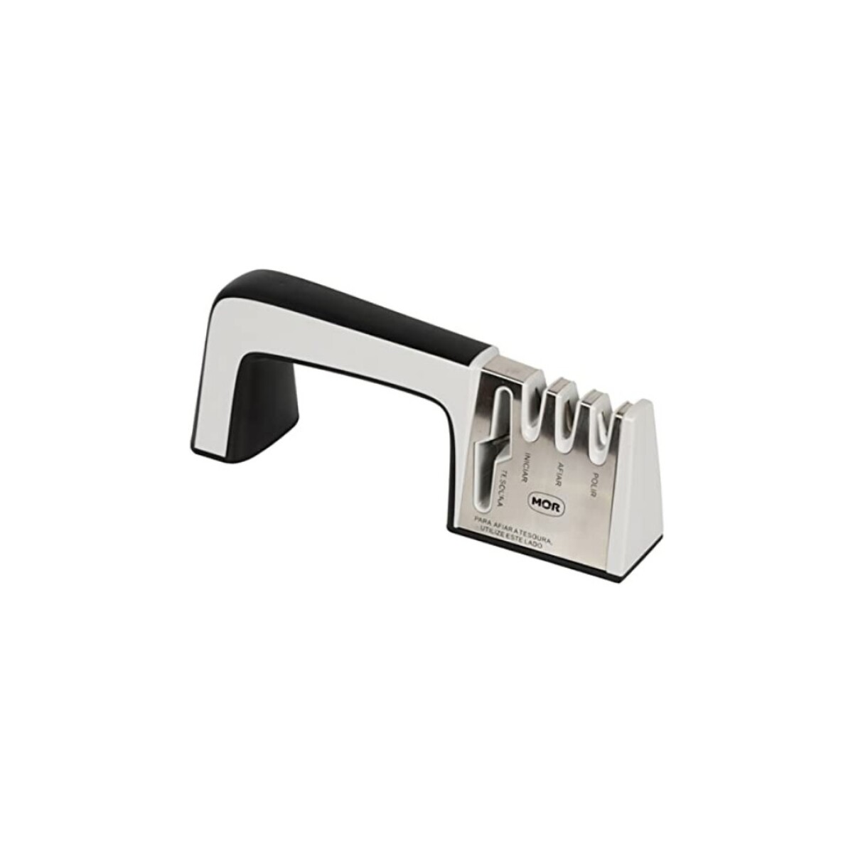 AFILADOR DE CUCHILLOS Y TIJERAS MOR 23X8,5CM - NEGRO 