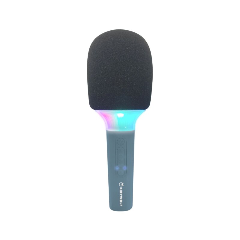 Micrófono Infantil con luces Bluetooth Usb Recargable Azul