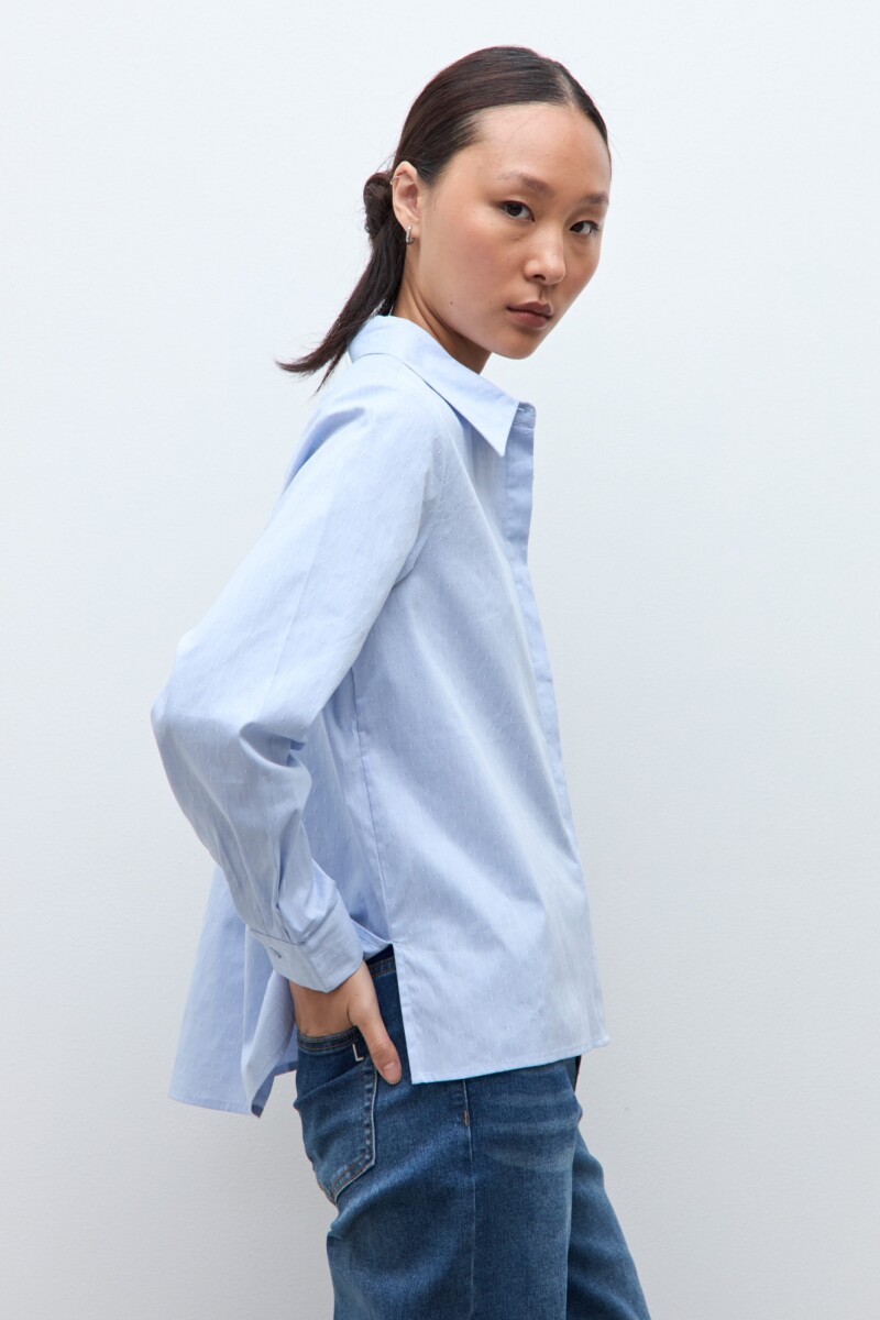 Camisa fantasía celeste