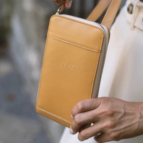 CARTERAS VENET - CUERO MUZIO MARRON