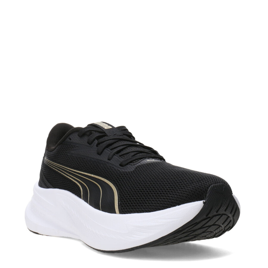 Championes de Mujer Puma Max Stride Lite Negro - Dorado