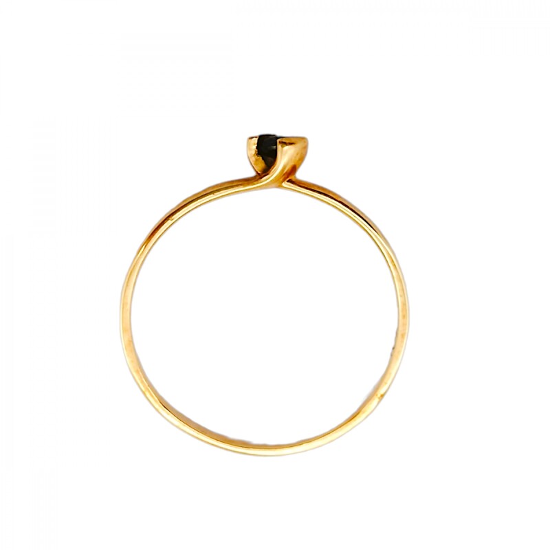 Anillo Solitario-Oro bajo-Piedra Zafiro-AN8124 conpiedra