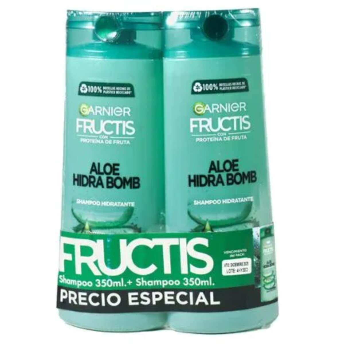 Pack Fructis Shampoo 350 ml + Shampoo 350 ml - Aloe Hidra Bomb 