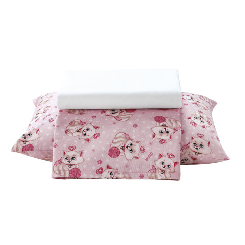 Juego Sábanas para Cuna Dohler 100% Algodón GATITA BABY