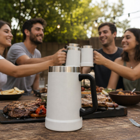 Jarra de Cerveza Acero Inox Selecta - Blanco Jarra de Cerveza Acero Inox Selecta - Blanco