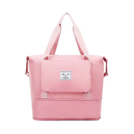 Bolso de Viaje p/Mano Valija Expansible Plegable Impermeable Rosa