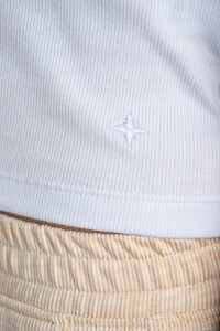 Musculosa Ribb Algodon Elastano Blanco