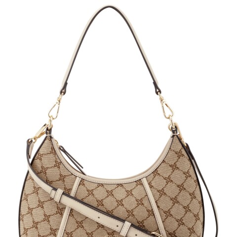 Cartera al hombro Quincie Convertible Mocha Logo/beige