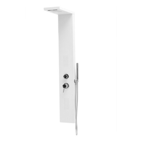 Columna de ducha en Aluminio Blanco 2 jets Sensi D Acqua Columna de ducha en Aluminio Blanco 2 jets Sensi D Acqua