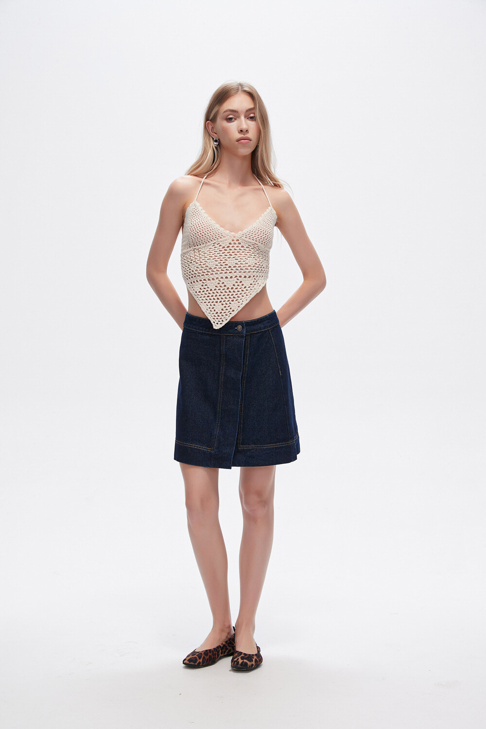 Falda Xelia Azul Indigo