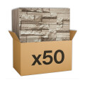 Panel Revestimiento Placa Pared Autoadhesiva Pack x50 Piedra beige