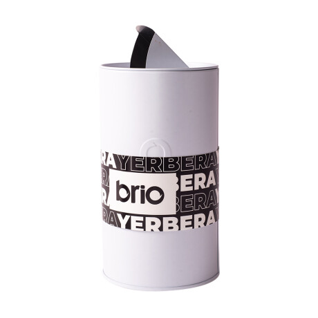 Yerbera Dosificador Brio 200G Metalizada BLANCO