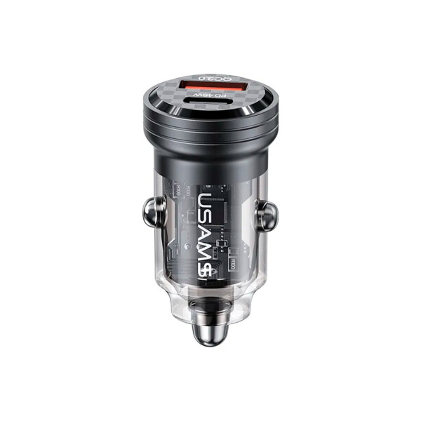 Ficha De Carga Para Auto Usams PD45W+OCQC3.0 Transparente Ficha De Carga Para Auto Usams PD45W+OCQC3.0 Transparente