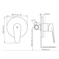 GRIFERÍA MONOCOMANDO DE EMPOTRAR PARA DUCHA MODELO ZOE SIN ROSETA Grifería Monocomando De Empotrar Para Ducha Modelo Zoe Sin Roseta