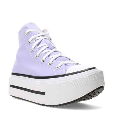 Championes de Mujer Converse All Star Lift Double Stack Violeta - Egret - Negro