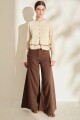 PANTALON WIDE XL LINEN SS27 Marron Ibarra