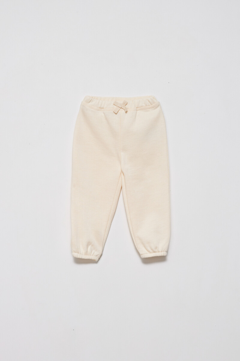 Pantalón deportivo liviano Crema