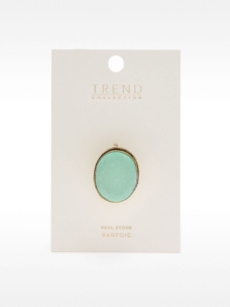 Anillo Maxi Con Piedra azul