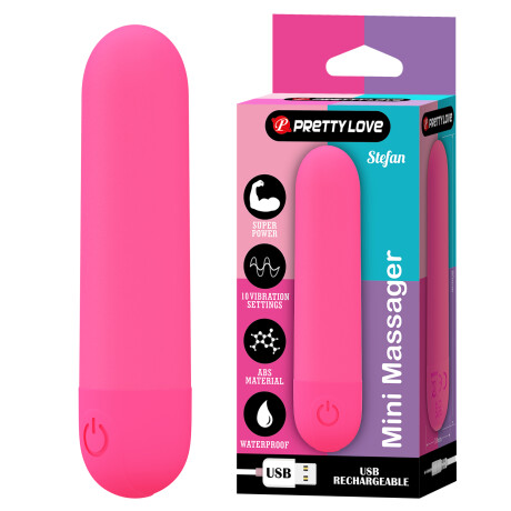 Vibrador Mini Massager Recargable Stefan Pretty Love Fucsia