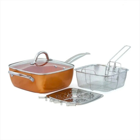 Sartén Olla De Cerámica 4 Piezas Cobre