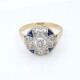 Anillo oro 18k brillantes, diamantes , zafiros sintéticos Anillo oro 18k brillantes, diamantes , zafiros sintéticos