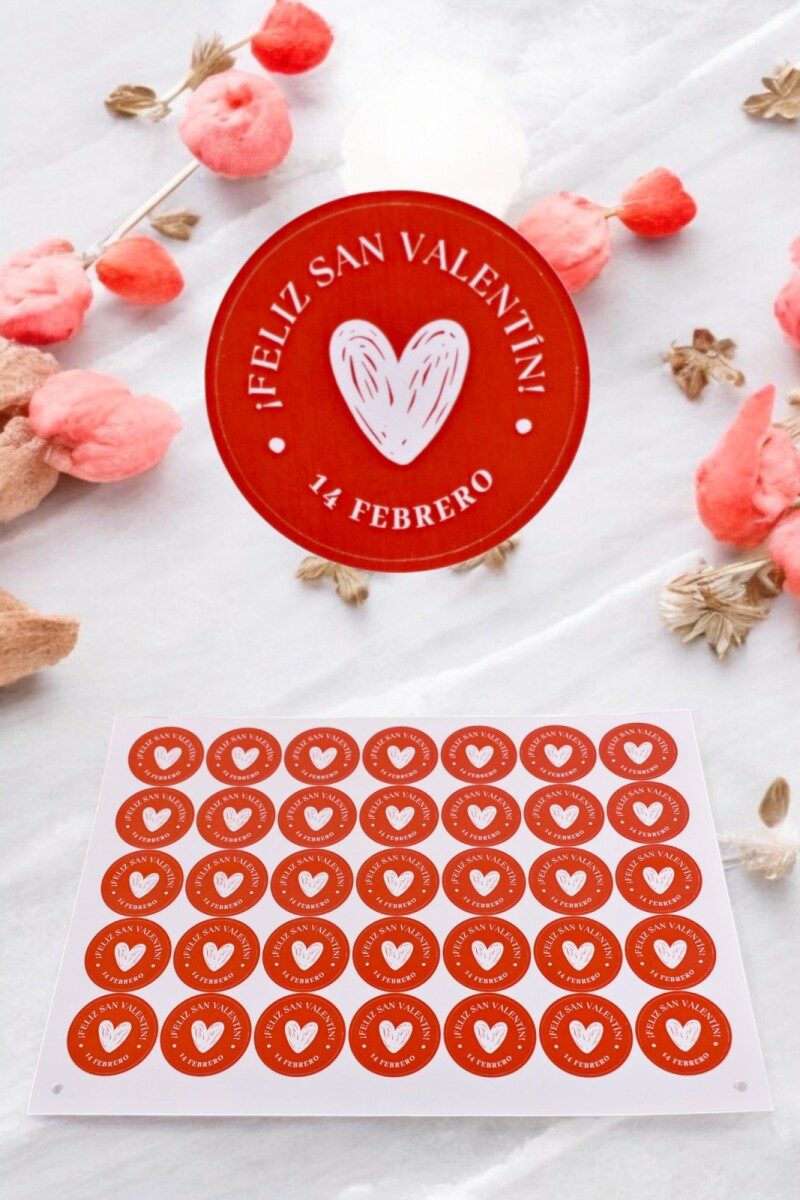 Stickers san valentin plancha - DISEÑO 7 