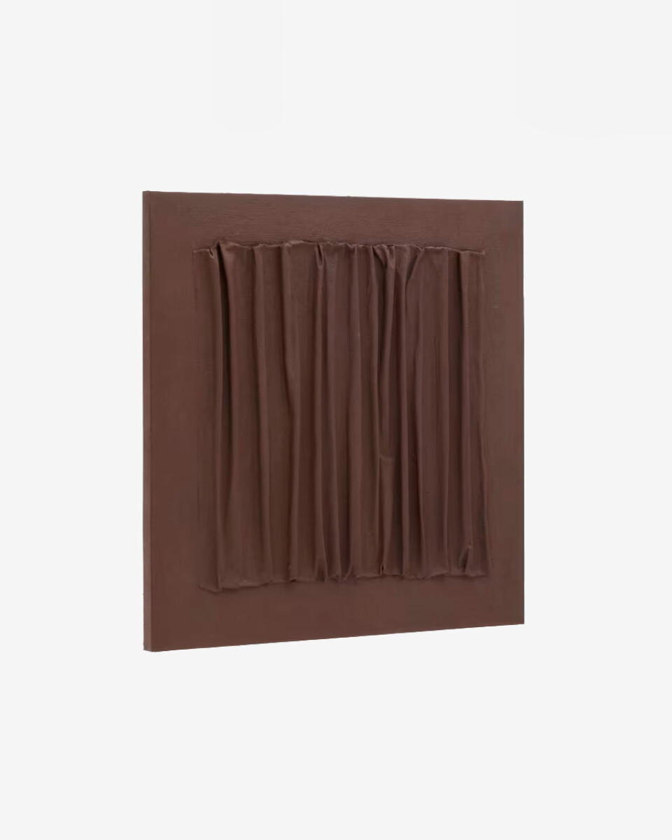 Lienzo Thud con relieves marrón 90 x 60 cm 