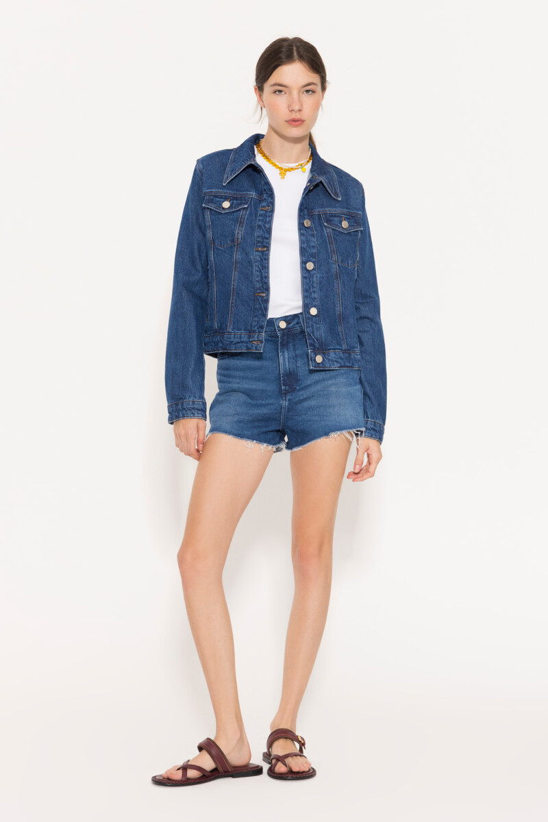 CAMPERA TRUCKER DENIM Azul