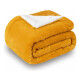 Frazada Manta Polar Termica Con Corderito 2 Plazas Amarillo