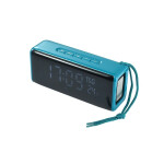 Reloj Despertador Y Parlante Bluetooth Fm Usb Sd A Batería Verde