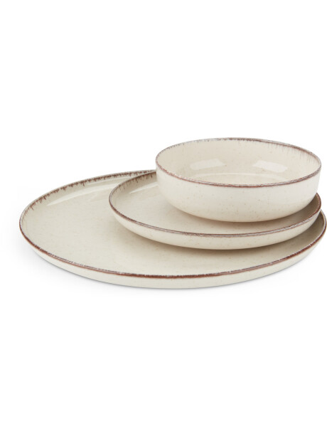 Plato FERDUS Ø19cm gres porcelánico beige Plato FERDUS Ø19cm gres porcelánico beige