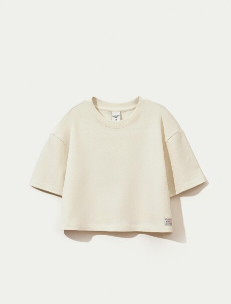 BLUSA EXTRAGRANDE EN TEJIDO DE PUNTO BEIGE
