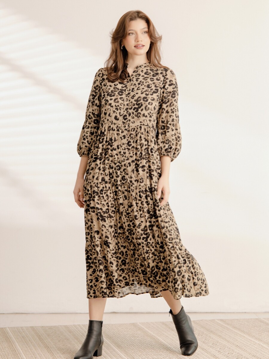 Vestido Camisero. - Animal Print. 