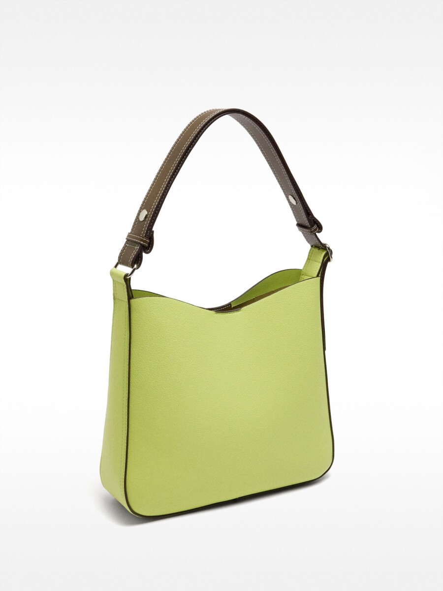 Bolso De Hombro Con Textura lima