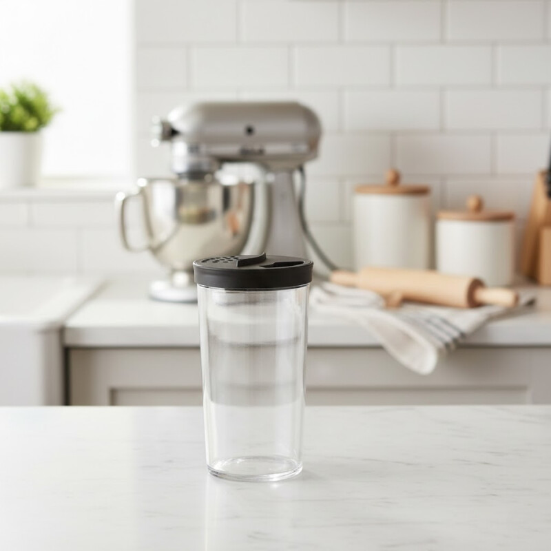 Set x4 Contenedores para harina NEGRO