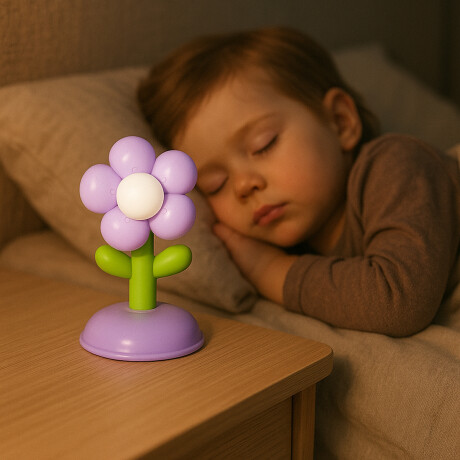 Lámpara de escritorio flor – diseño infantil Lila