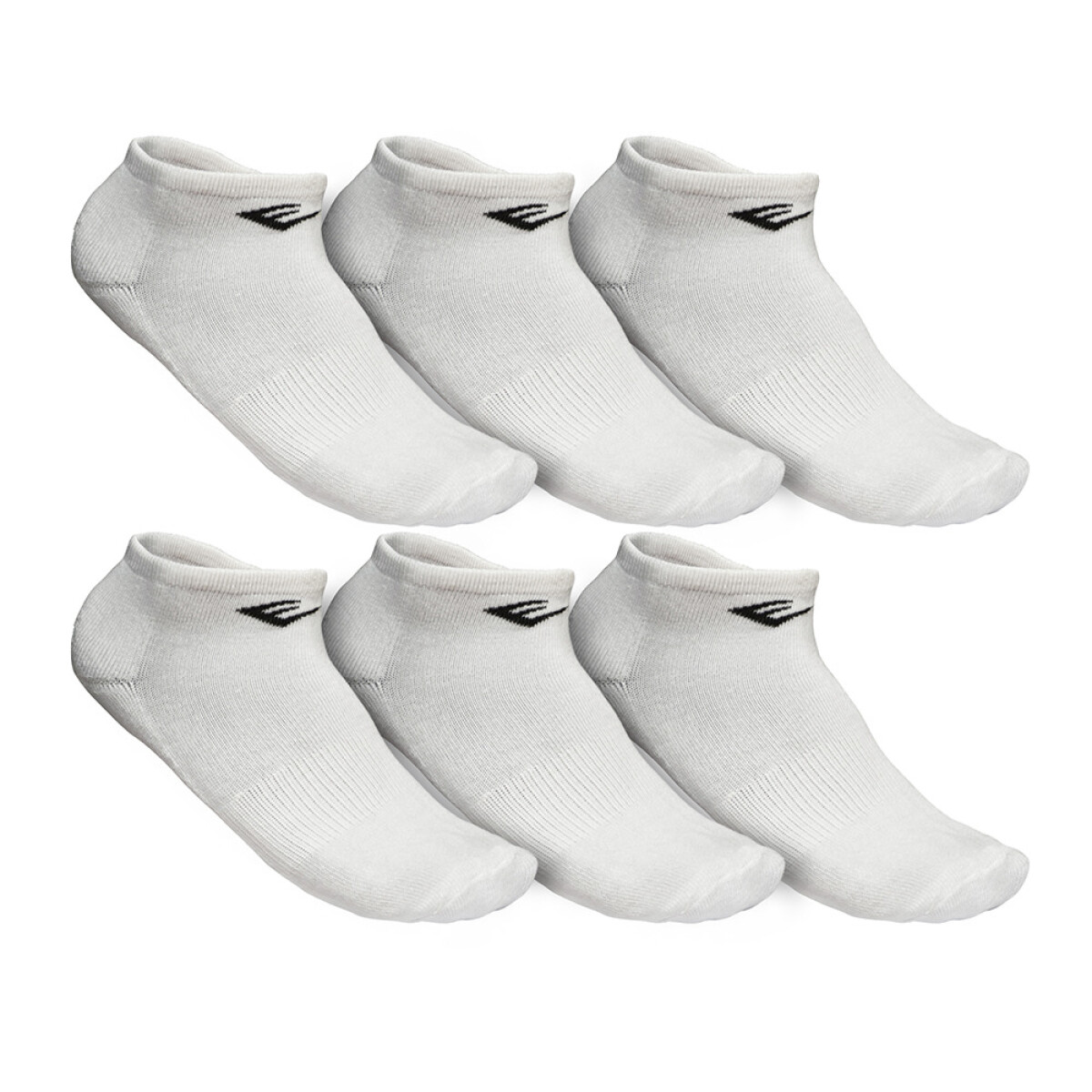 MEDIAS CORTAS EVERLAST POLY 10-13 (6 PACK) - BLANCO 