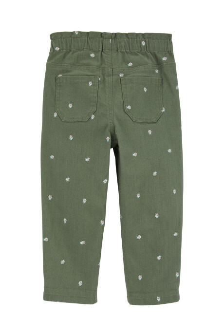 Pantalón de sarga, diseño floral Pantalón de sarga, diseño floral