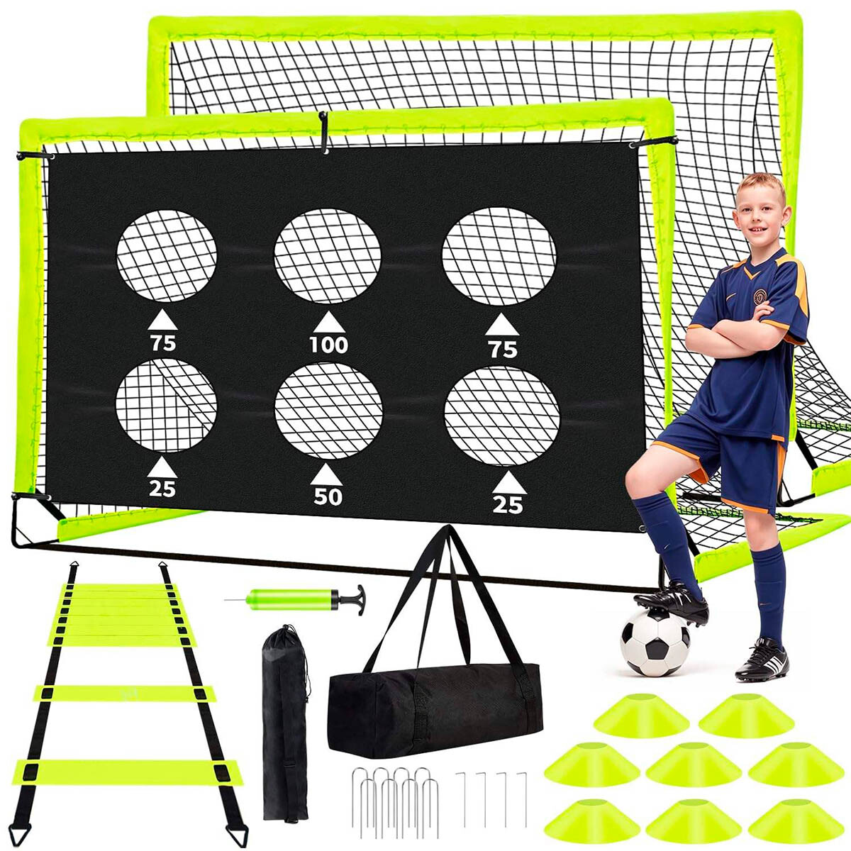 Set X2 Arcos Futbol Entrenamiento 180x120m Completo 