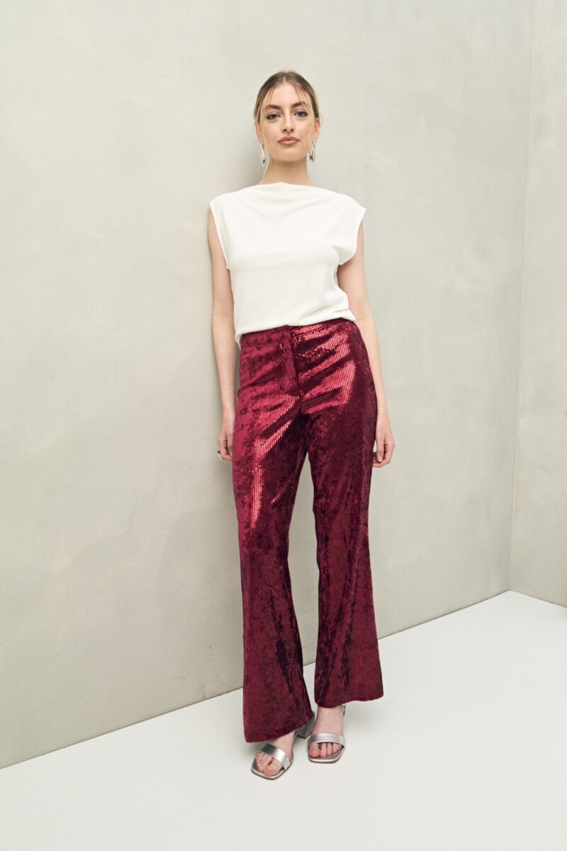 PANTALÓN BINDI Bordó Merlot