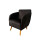 Sillón poltrona Lumax Kira nórdico 1 cuerpo de tela Negro